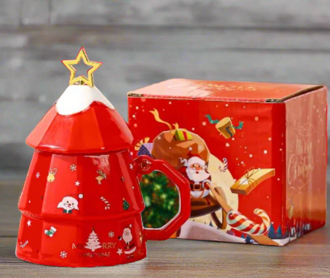 Taza en forma de árbol con movedor en forma de estrella ☕️💫