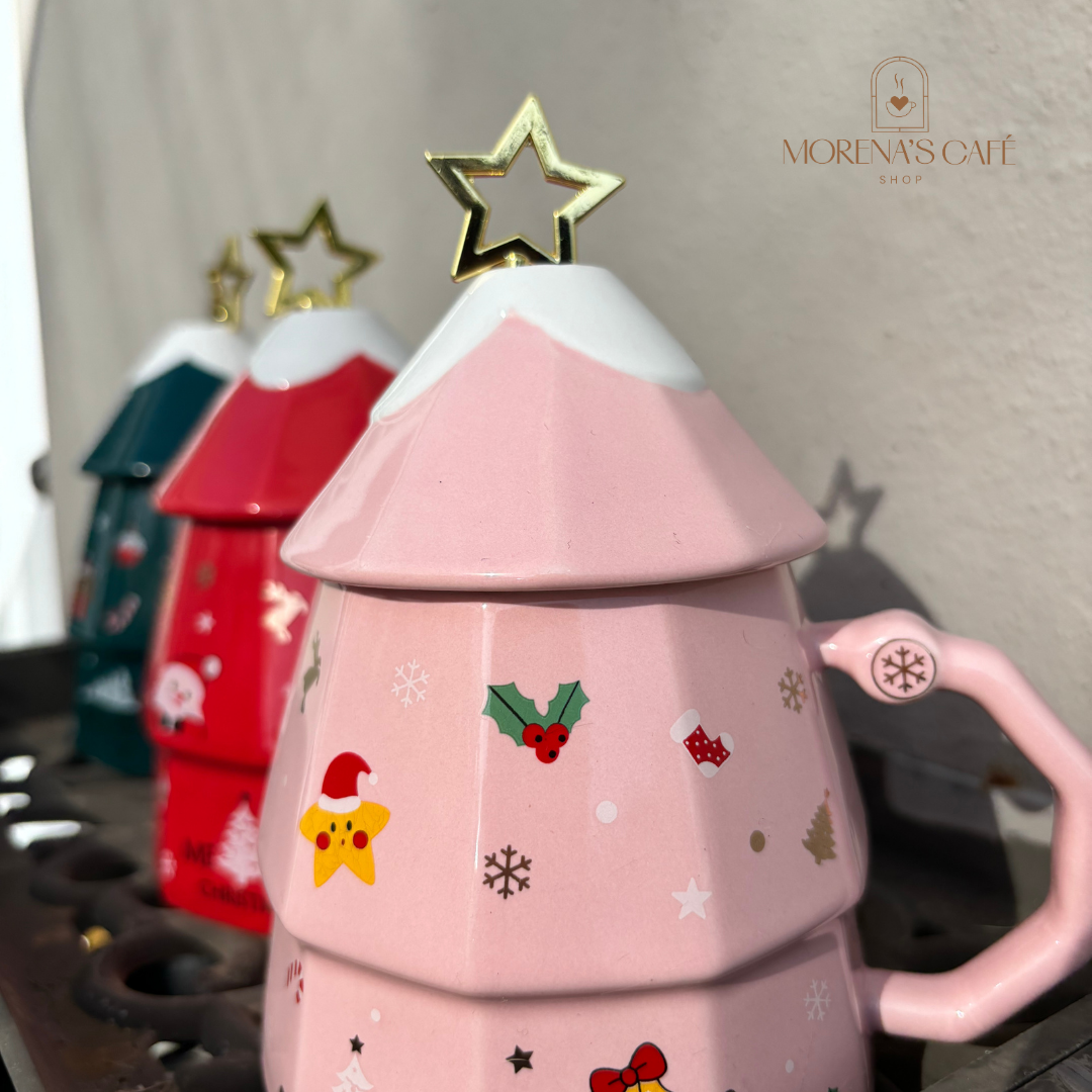 Taza en forma de árbol con movedor en forma de estrella ☕️💫